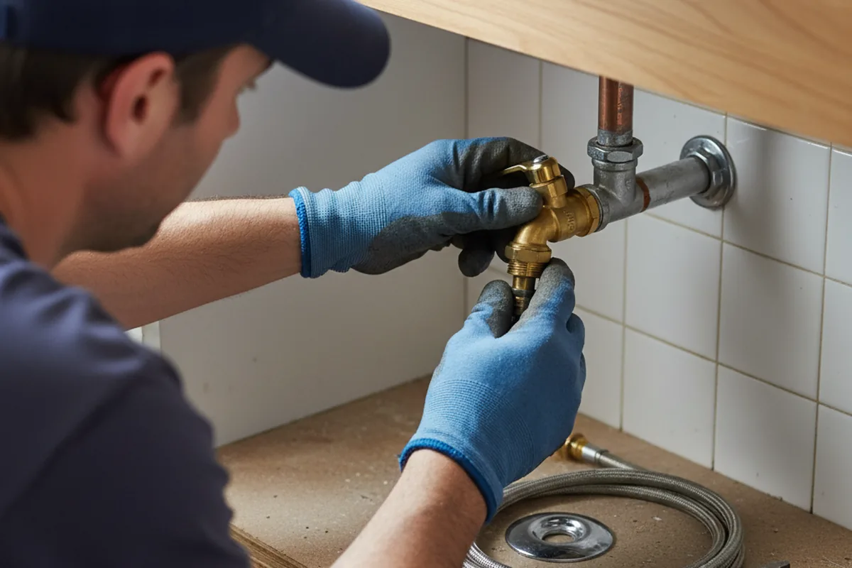 Shutoff valve and fitting work during Emergency Plumbing in Troy